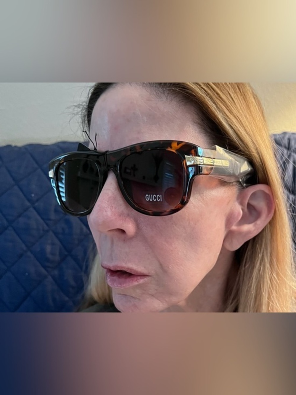 GUCCI Women’s Tortoise Shell Sunglasses - Brown Lens